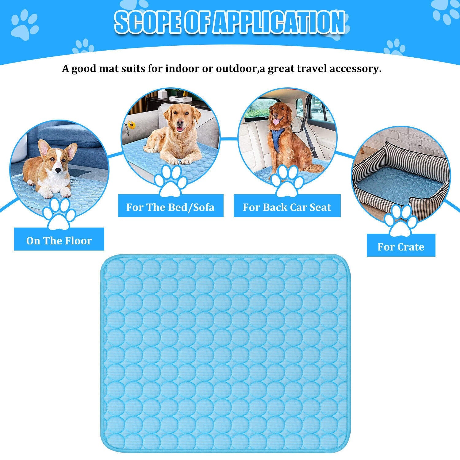 Pet Cooling Mat Cool Pad Cushion Dog Cat Puppy Blanket For Summer Sleeping Bed Dog Cooling Bed Pet Cooling Mat - MAYONAL STORE