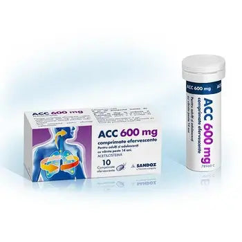 ACC 600 mg, 10 Effervescent Tablets – Sandoz - MAYONAL STORE