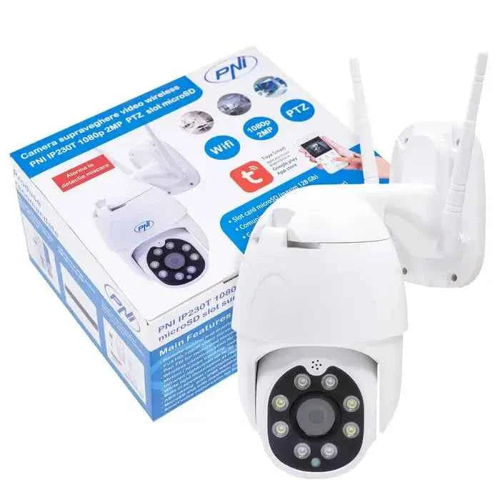 CCTV SMART SECURITY CAMERA PNI MIP230 WIFI,IP66, 1080P,INDOOR, OUTDOOR,WHITE