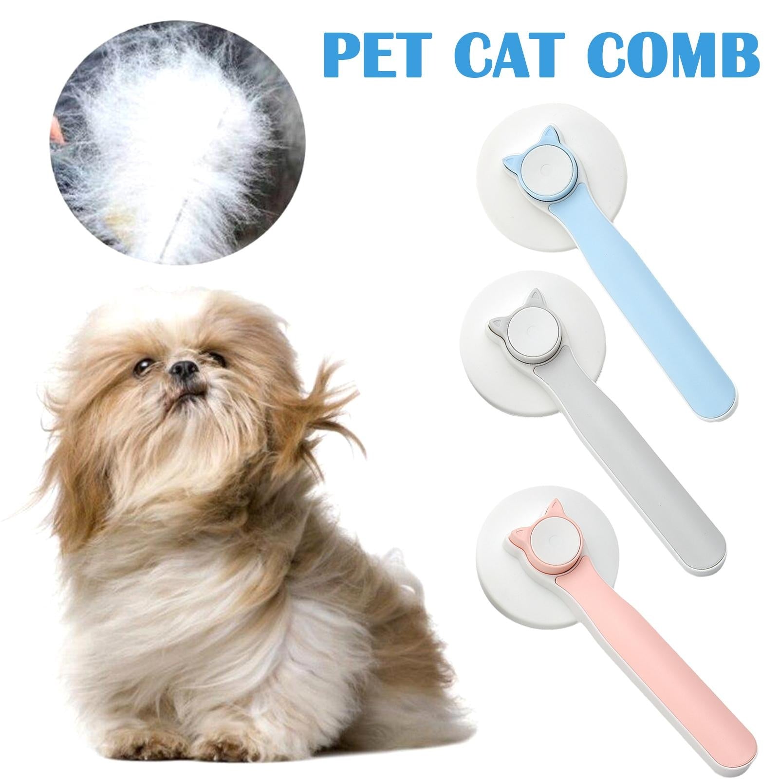 Cat Grooming Brush, Self Cleaning Slicker Brushes For Dogs Pet Hair Removal Comb Stainless Steel Needle Cat Brush Self Cleaning For Cats Dogs Hair Remover Scraper Pet Grooming Tool - MAYONAL STORE