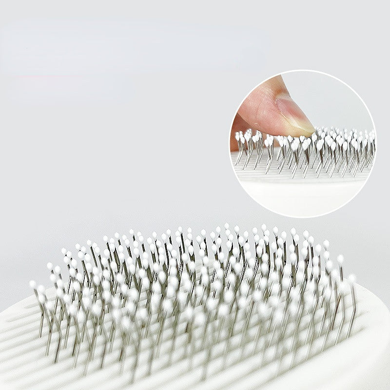 Cat Grooming Brush, Self Cleaning Slicker Brushes For Dogs Pet Hair Removal Comb Stainless Steel Needle Cat Brush Self Cleaning For Cats Dogs Hair Remover Scraper Pet Grooming Tool - MAYONAL STORE