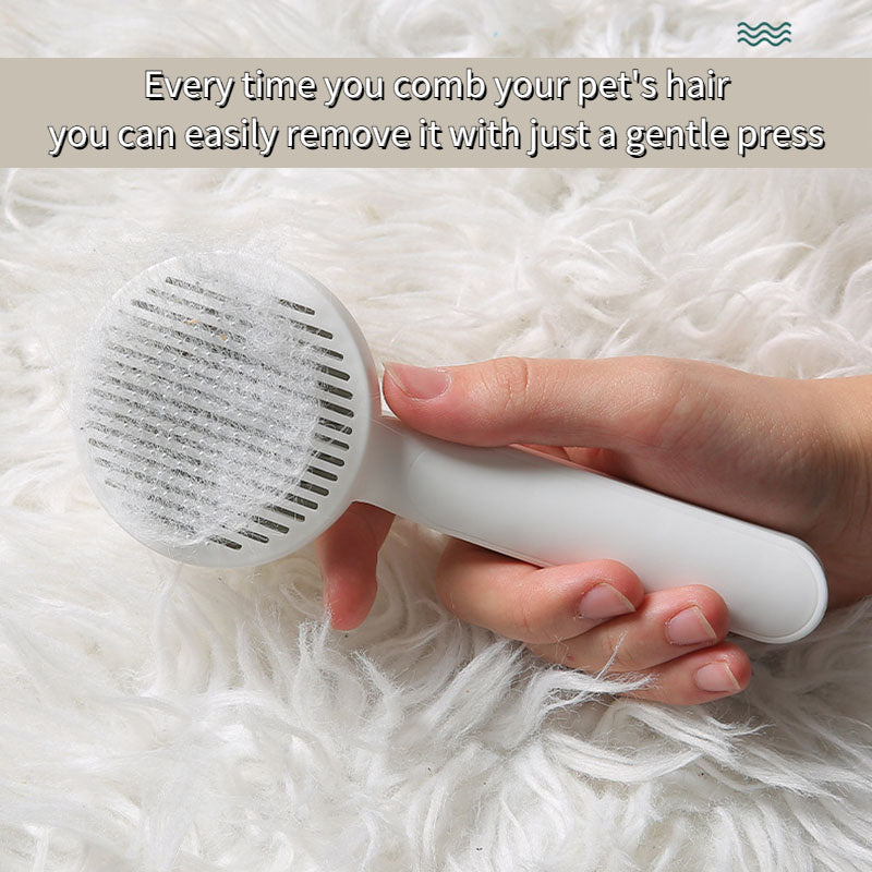 Cat Grooming Brush, Self Cleaning Slicker Brushes For Dogs Pet Hair Removal Comb Stainless Steel Needle Cat Brush Self Cleaning For Cats Dogs Hair Remover Scraper Pet Grooming Tool - MAYONAL STORE