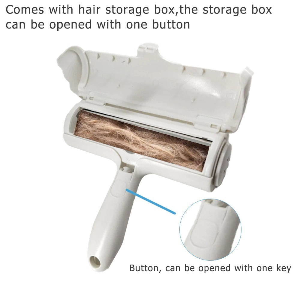 Pet Hair Roller Remover Lint Brush 2-Way Dog Cat Comb Tool Convenient Cleaning Dog Cat Fur Brush Base Home Furniture Sofa Clothe - MAYONAL STORE