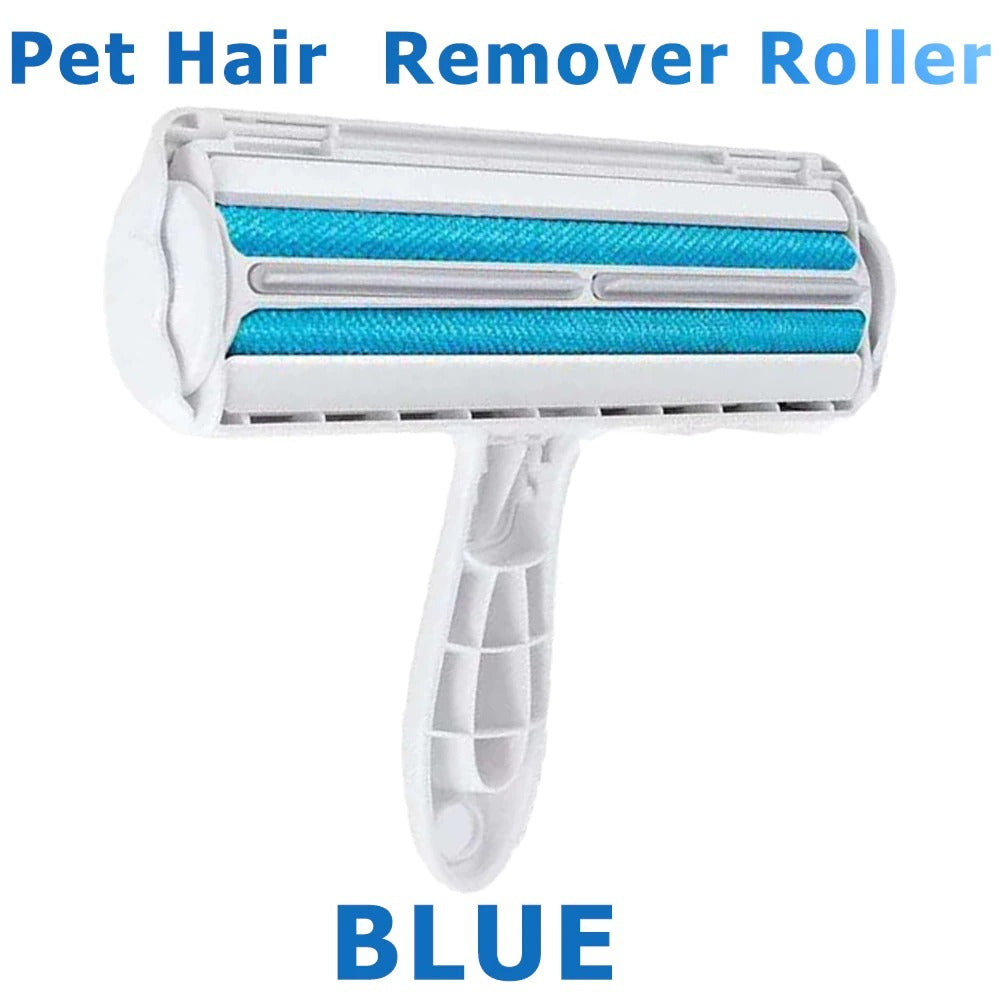 Pet Hair Roller Remover Lint Brush 2-Way Dog Cat Comb Tool Convenient Cleaning Dog Cat Fur Brush Base Home Furniture Sofa Clothe - MAYONAL STORE