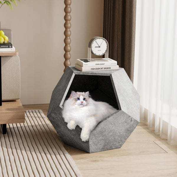 25.98 Inch Modern Pet Furniture, Including Cat Rack Side Table, Sofa Side Table, Flower Pot MDF Multifunctional Furniture, Cement Gray, Prohibited Platform Temu - MAYONAL STORE