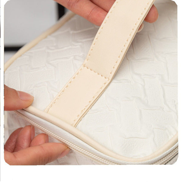 White Large Capacity Portable Travel Makeup Bag - MAYONAL STORE