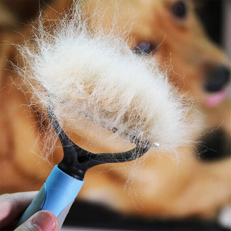 Grooming Brush For Pet Dog Cat Deshedding Tool Rake Comb Fur Remover Reduce 2-Side Dematting Tool For Dogs Cats Pets Grooming Brush Double Sided Shedding And Dematting Undercoat Rake Hair Removal Comb - MAYONAL STORE