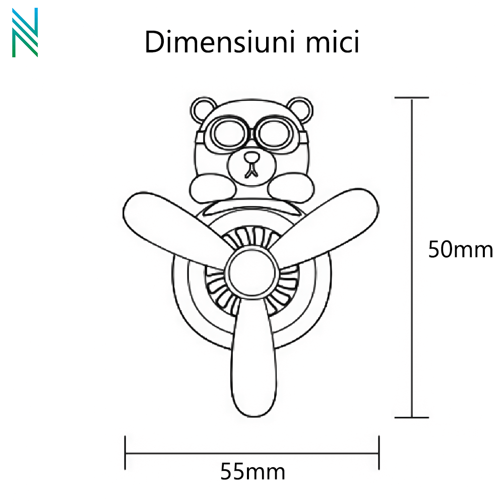 PROMO AROMATHERAPY DIFFUSER FOR CAR, PILOT BEAR, AIR FRESHENER + BONUS 2 AROMAS WITH NATURAL EXTRACTS - MAYONAL STORE