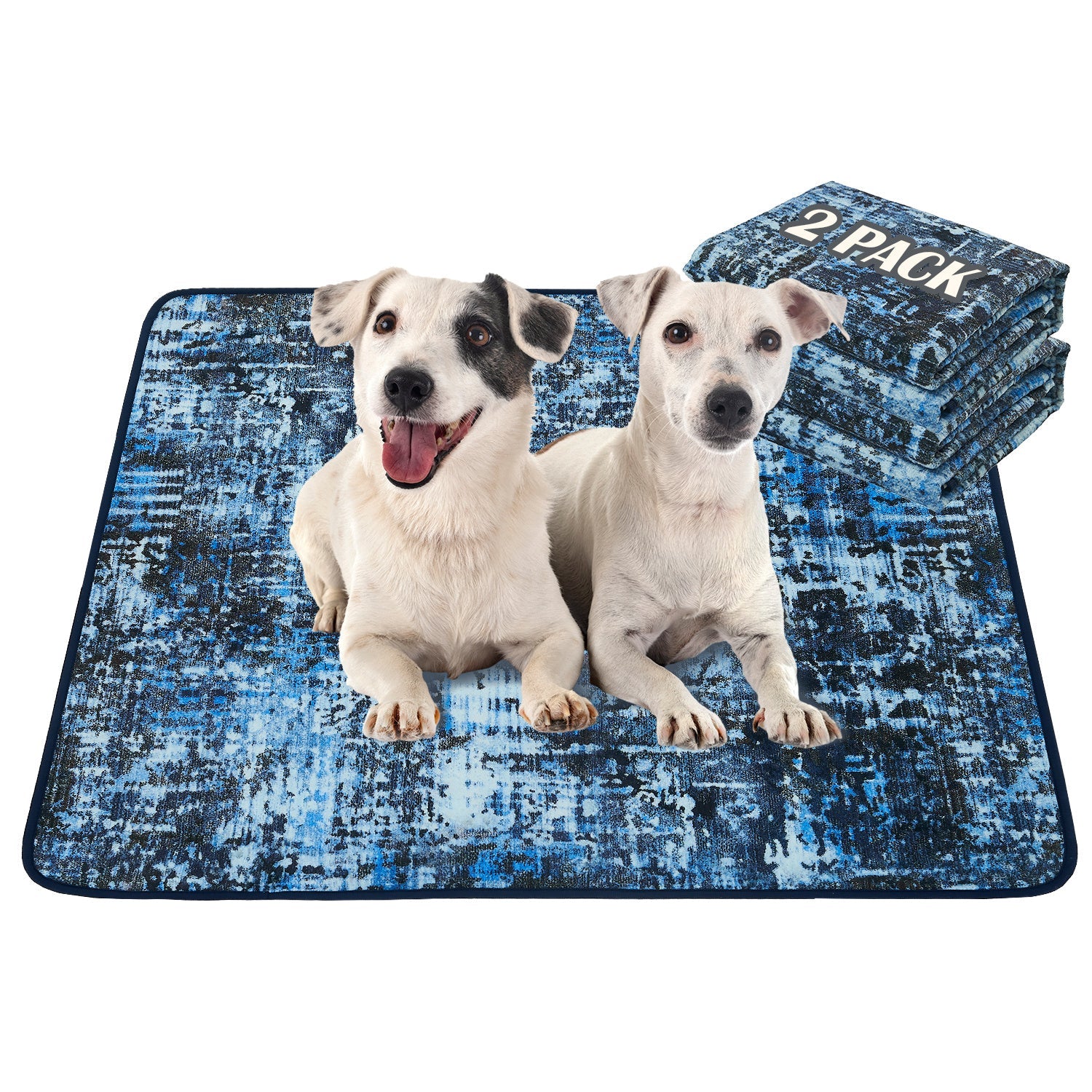 Qeils Washable Pee Pads For Dogs, 2 Pack Reusable Puppy Pads Super Absorbent Leakproof Dog Training Pads, Non-Slip Potty Pads For Floor, Crate, Couch, Whelping Pads Litter Mat Puppy Supplies - MAYONAL STORE