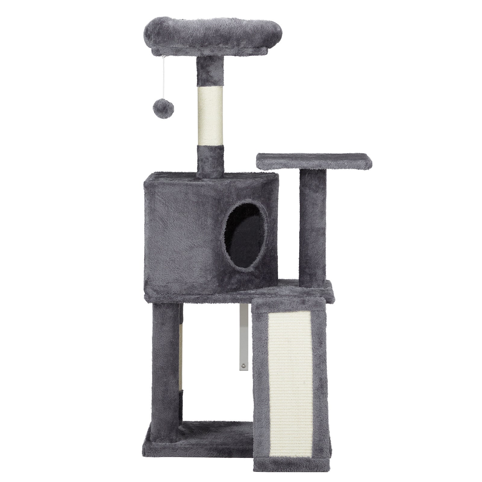 47inch, Dark Grey, Cat Scratcher, Trapezoidal Cat House, Cat Climbing Frame - MAYONAL STORE
