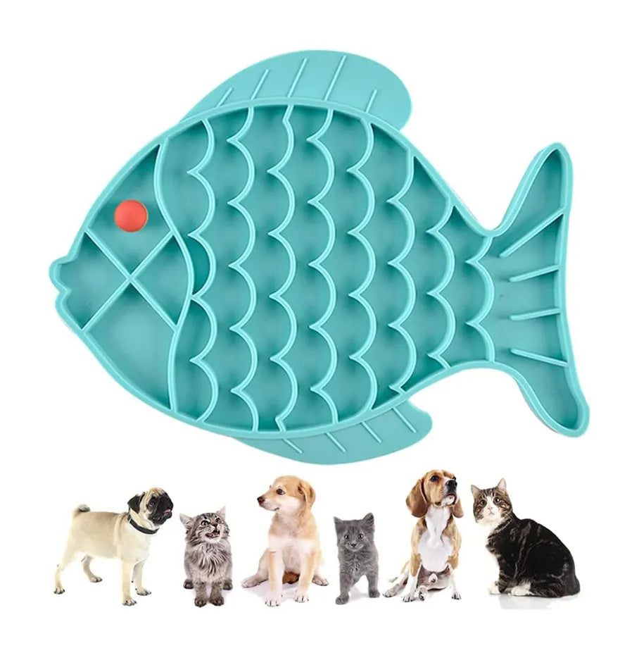 Silicone Lick Mat For Pet Dogs Slow Food Plate Rice Bowl For Small Medium Dog Anti Gulping Choking Feeder Puppy Treat Dispenser - MAYONAL STORE