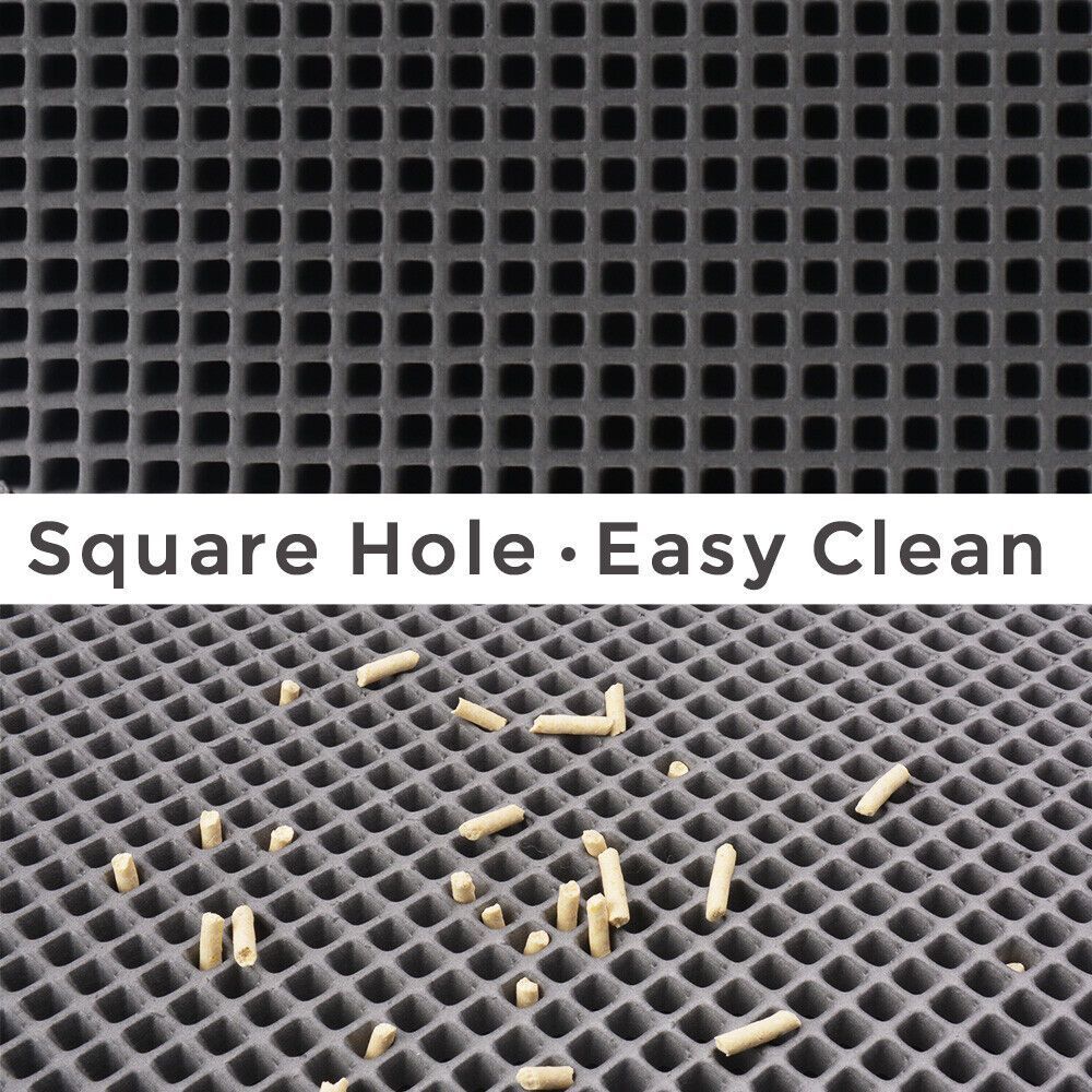 Kitty Cat Litter Mat Trapping Honeycomb Double Layer Design Waterproof Double Layer EVA Cat Litter Pad Waterproof Non-slip Sand Basin Filter Kitten Dog Washable Mattress - MAYONAL STORE