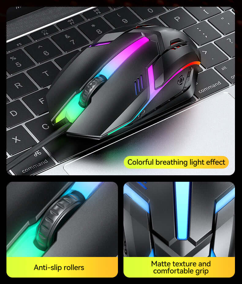 Kinsi 4-in-1 Gaming Kit – RGB Keyboard, Headphones, Mouse & Mousepad - MAYONAL STORE