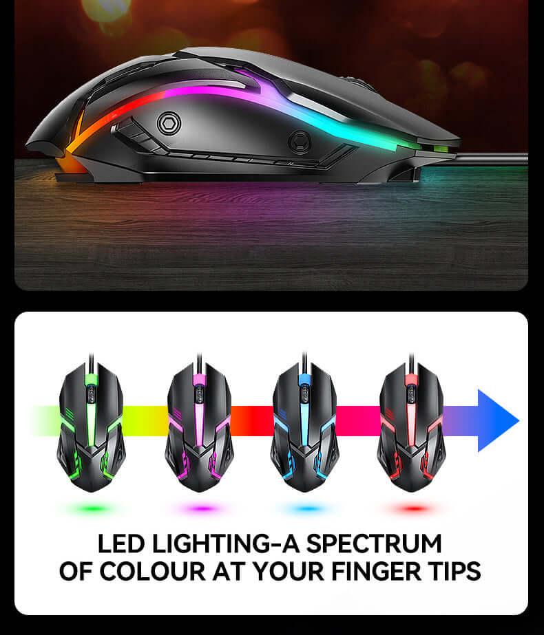 Kinsi 4-in-1 Gaming Kit – RGB Keyboard, Headphones, Mouse & Mousepad - MAYONAL STORE