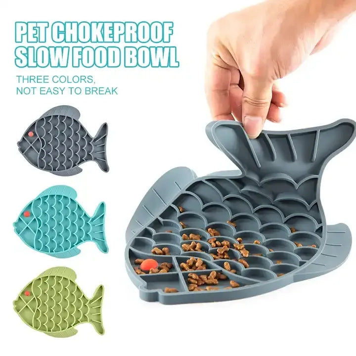 Silicone Lick Mat For Pet Dogs Slow Food Plate Rice Bowl For Small Medium Dog Anti Gulping Choking Feeder Puppy Treat Dispenser - MAYONAL STORE
