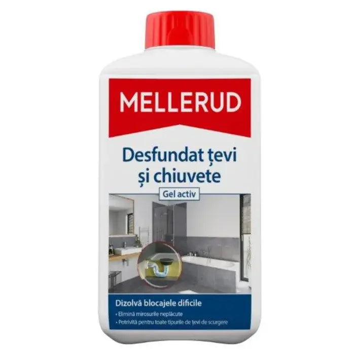 MELLERUD, GEL TYPE SOLUTION UNCLOGGING PIPPES, 1 L - MAYONAL STORE