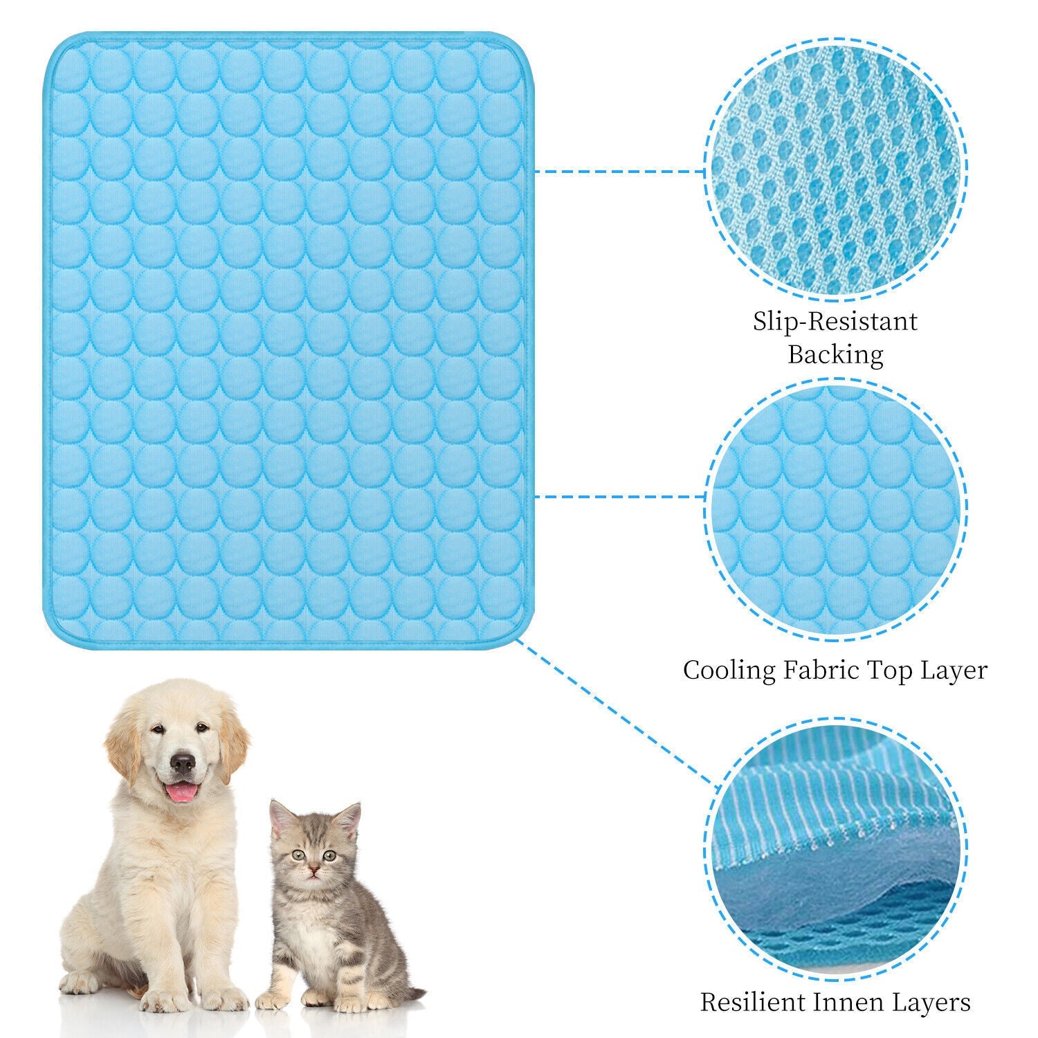 Pet Cooling Mat Cool Pad Cushion Dog Cat Puppy Blanket For Summer Sleeping Bed Dog Cooling Bed Pet Cooling Mat - MAYONAL STORE