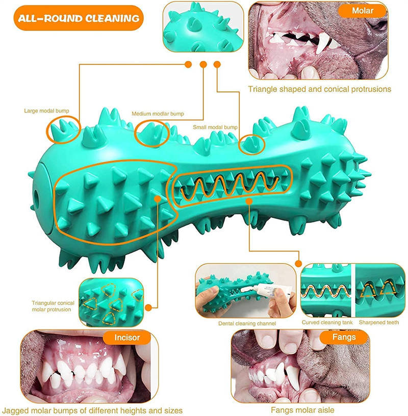 Pet Dog Cleaning Chew Toys For Aggressive Dogs Rubber Molar Stick Dog Oral Teeth - MAYONAL STORE