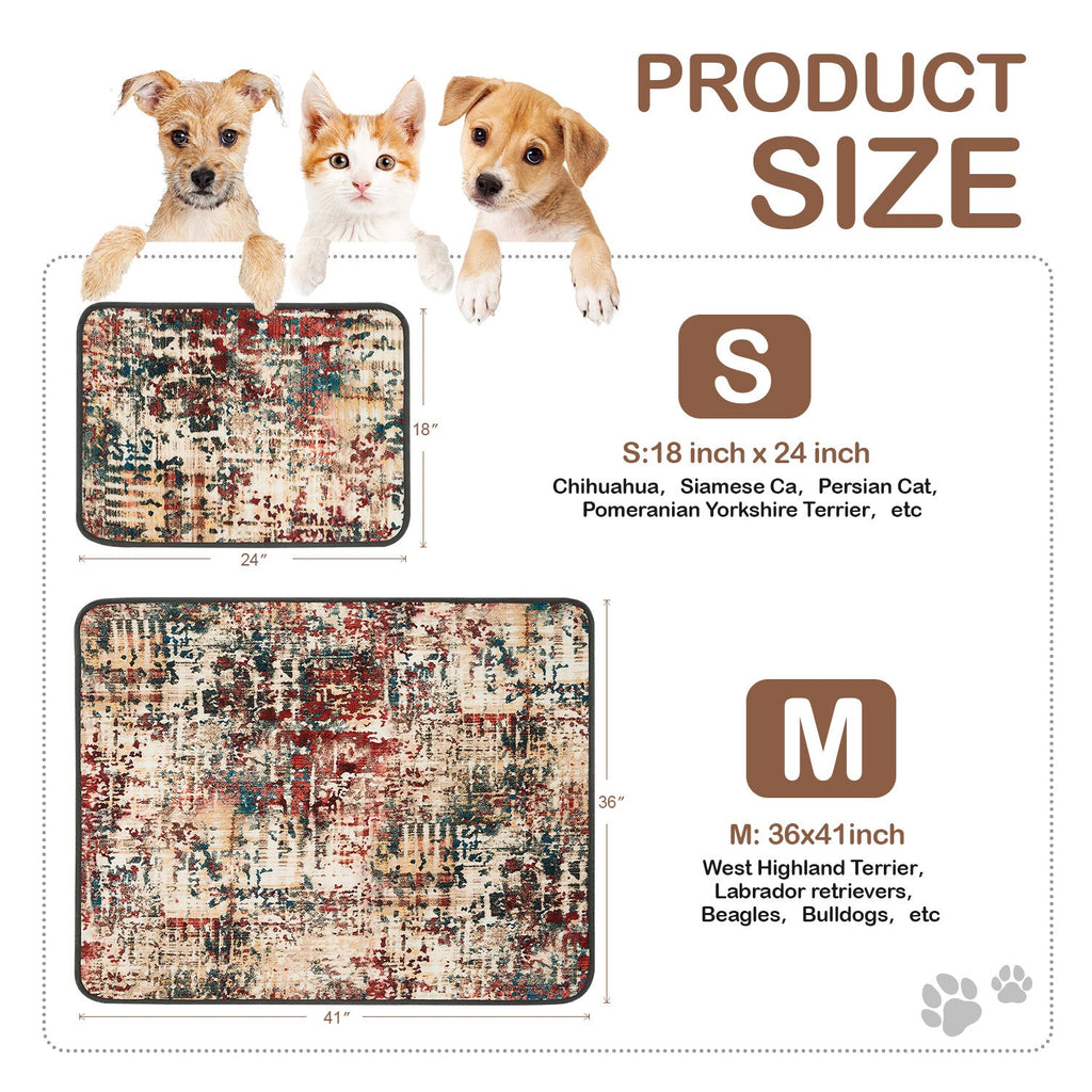 Qeils Washable Pee Pads For Dogs, 2 Pack Reusable Puppy Pads Super Absorbent Leakproof Dog Training Pads, Non-Slip Potty Pads For Floor, Crate, Couch, Whelping Pads Litter Mat Puppy Supplies - MAYONAL STORE