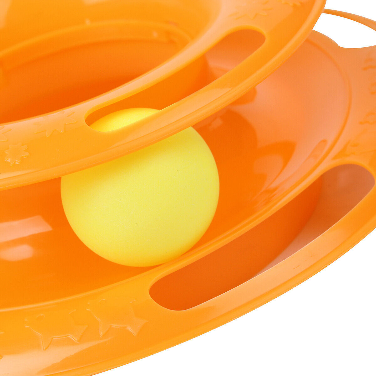 Pet Cat Crazy Ball Disk Interactive Toys Amusement Plate Trilaminar Funny Toy - MAYONAL STORE