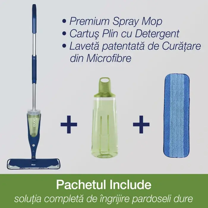 BONA SPRAY MOP FOR PARQUET AND CERAMICS + TAIL + TANK + SPRAY SYSTEM H129cm, 38.5 x 10 x 5 CM - MAYONAL STORE