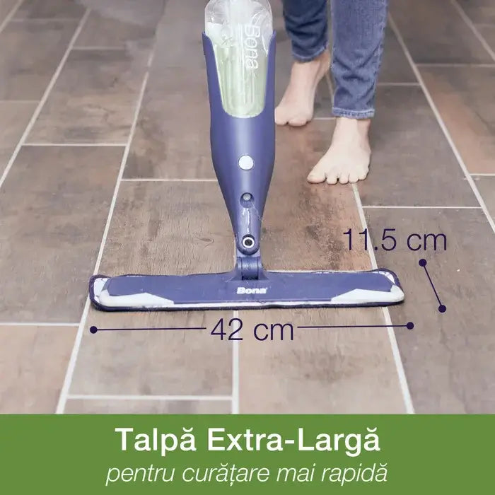 BONA SPRAY MOP FOR PARQUET AND CERAMICS + TAIL + TANK + SPRAY SYSTEM H129cm, 38.5 x 10 x 5 CM - MAYONAL STORE