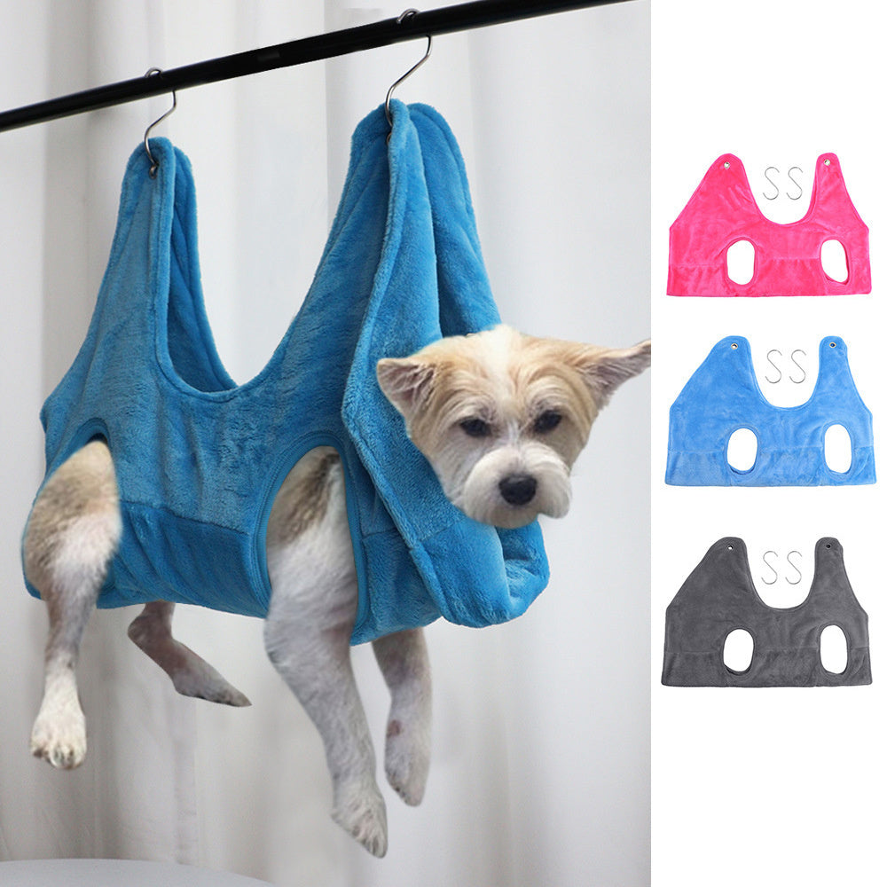Pet Dog Cat Grooming Hammock Harness Dog Hammock Restraint Bag Helper Breathable Dogs Grooming Trimming Hammock Helper Cats - MAYONAL STORE