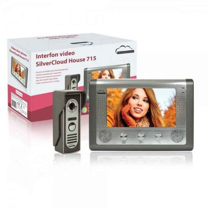 VIDEO INTERCOM 1 MONITOR MODEL SILVER CLOUD HOUSE 715, LCD 7 INCH, INFRARED