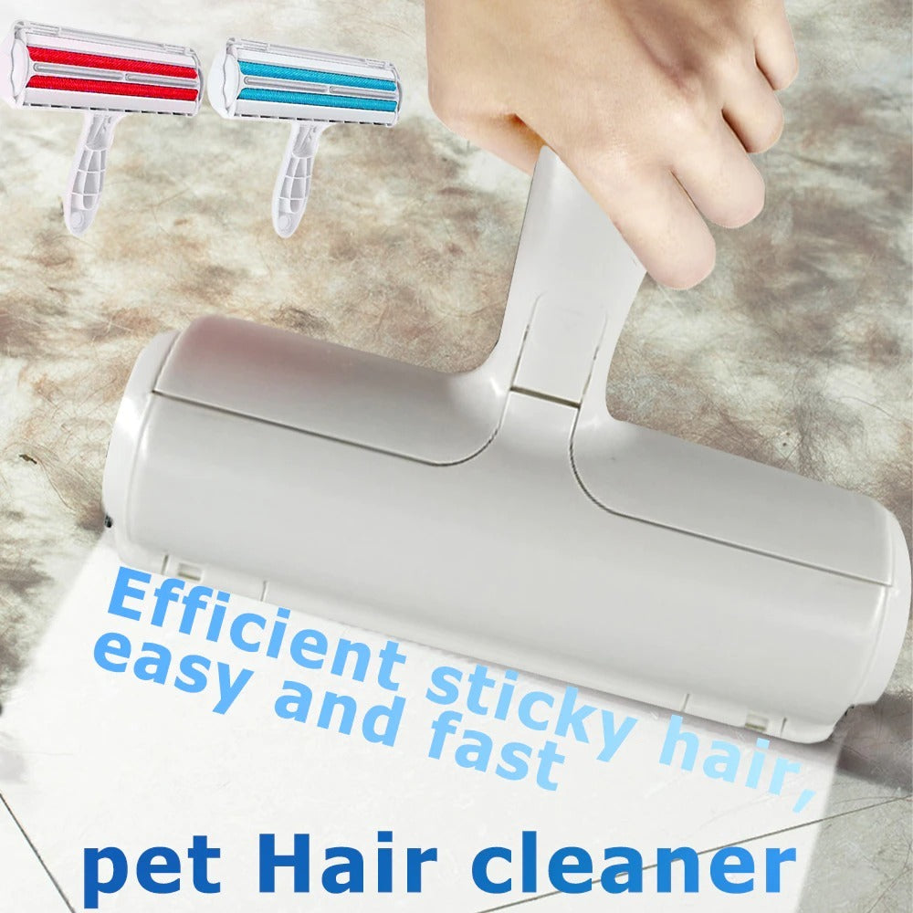 Pet Hair Roller Remover Lint Brush 2-Way Dog Cat Comb Tool Convenient Cleaning Dog Cat Fur Brush Base Home Furniture Sofa Clothe - MAYONAL STORE
