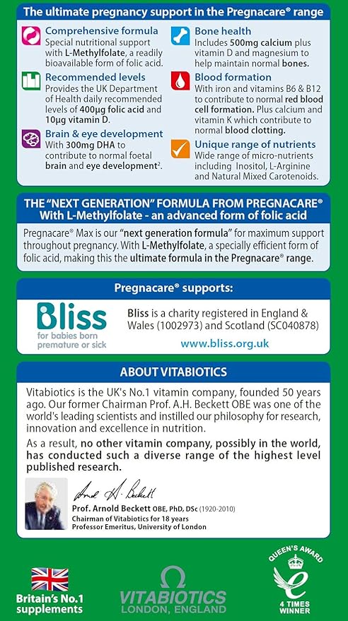 Pregnacare Max - Optimal Pregnancy Support 84 Tablets - MAYONAL STORE