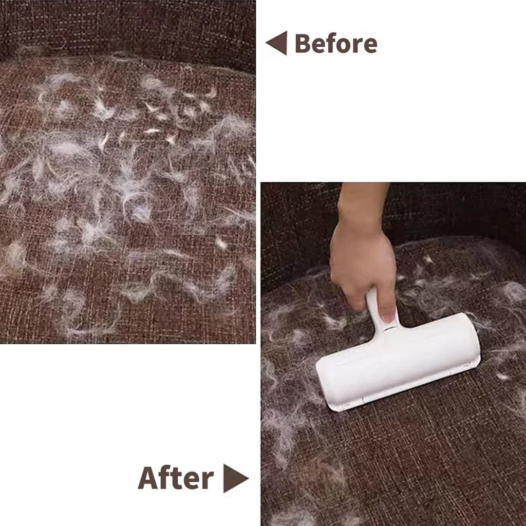 Pet Hair Roller Remover Lint Brush 2-Way Dog Cat Comb Tool Convenient Cleaning Dog Cat Fur Brush Base Home Furniture Sofa Clothe - MAYONAL STORE