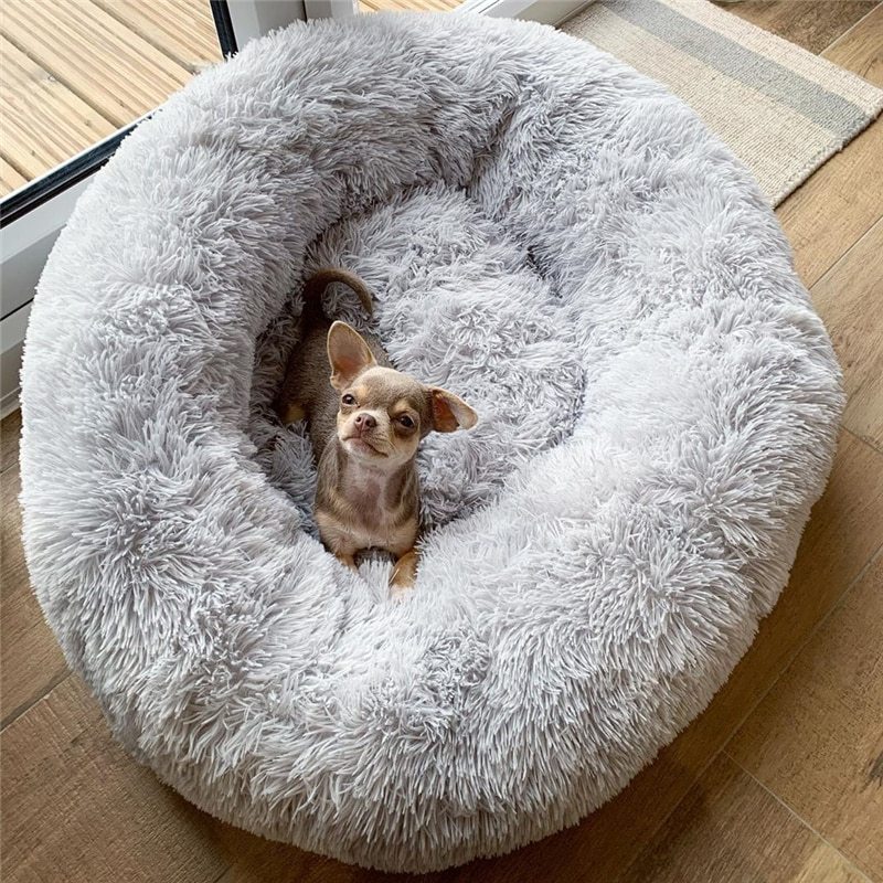 Dog Bed Super Soft Washable Long Plush Pet Kennel Deep Sleep Dog House Velvet Mats Sofa For Dog Basket Pet Cat Bed - MAYONAL STORE