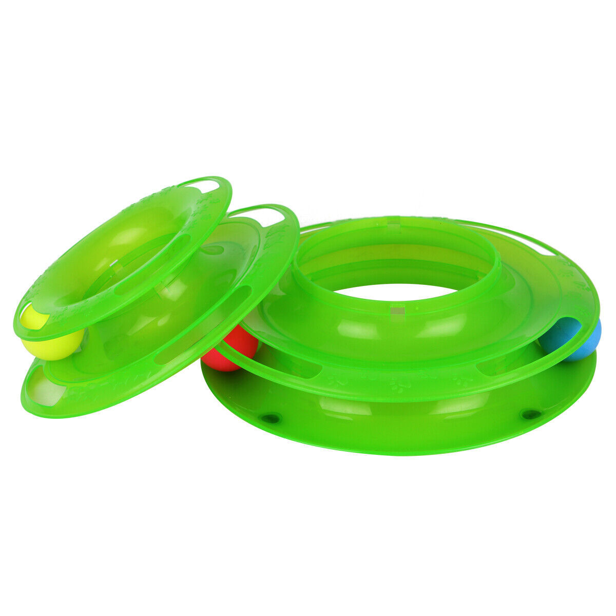 Pet Cat Crazy Ball Disk Interactive Toys Amusement Plate Trilaminar Funny Toy - MAYONAL STORE