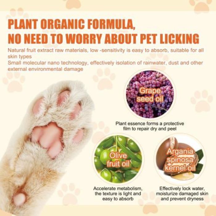 Natural Plant Formula Pet Paw Balm For Cats And Dogs, Softens Dry Paw Pads, Lick-Proof, 1.7 Oz Paw Balm - MAYONAL STORE