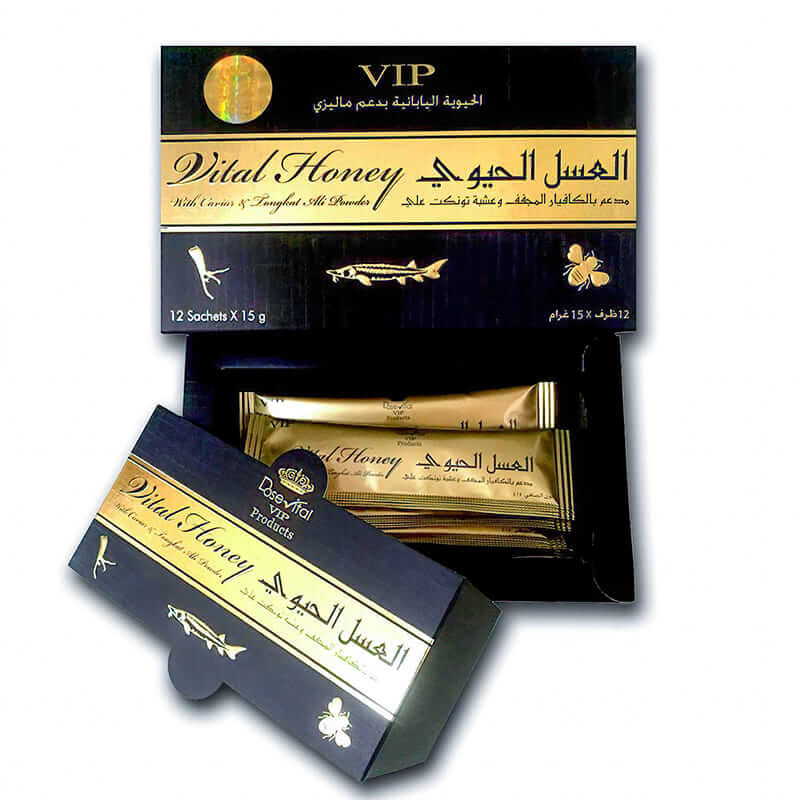 Vital Honey Vip Aphrodisiac Honey 1 box x 12 sachets - MAYONAL STORE