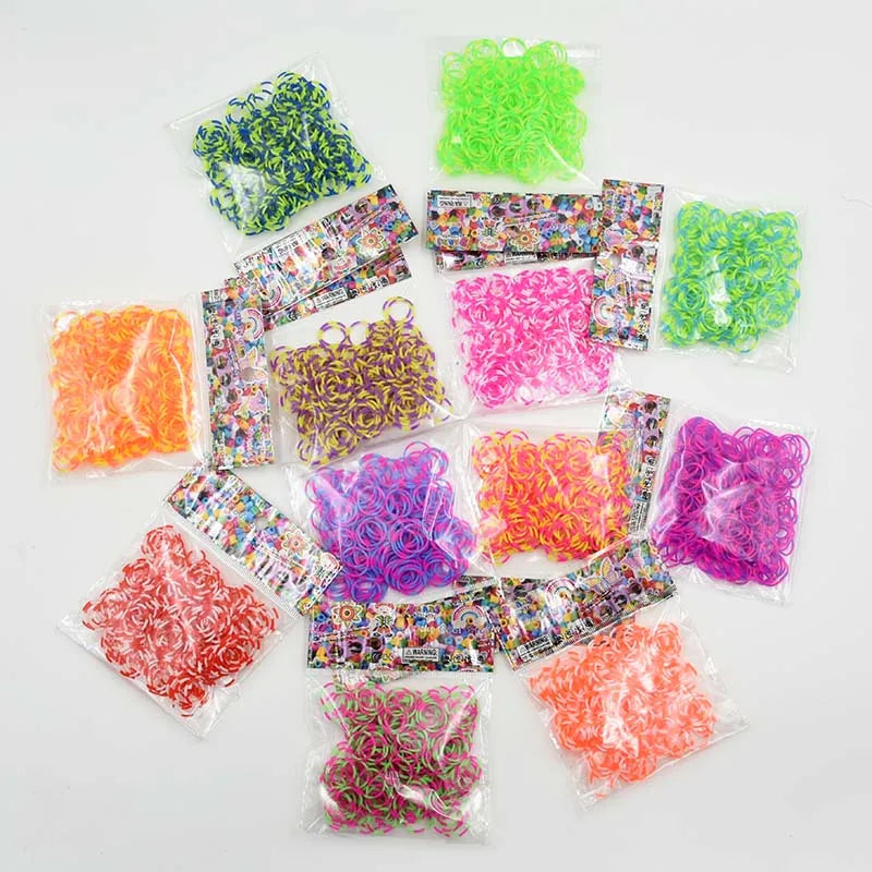 New! Hot Diy Loom Toys Rubber Bands Bracelet for Kids or Hair Rubber Loom Bands Refill Rubber Band Make Woven Bracelet DIY Gift