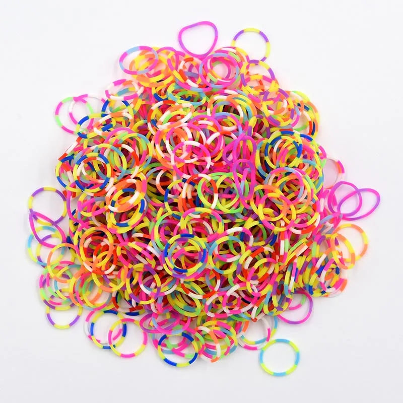 New! Hot Diy Loom Toys Rubber Bands Bracelet for Kids or Hair Rubber Loom Bands Refill Rubber Band Make Woven Bracelet DIY Gift