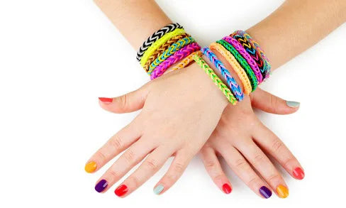 New! Hot Diy Loom Toys Rubber Bands Bracelet for Kids or Hair Rubber Loom Bands Refill Rubber Band Make Woven Bracelet DIY Gift