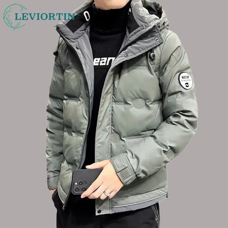 Men's Down Jacket Winter New Thickened Warm And Cold Proof Outwear Top Casual White Duck Down Hoodie Coats For Men