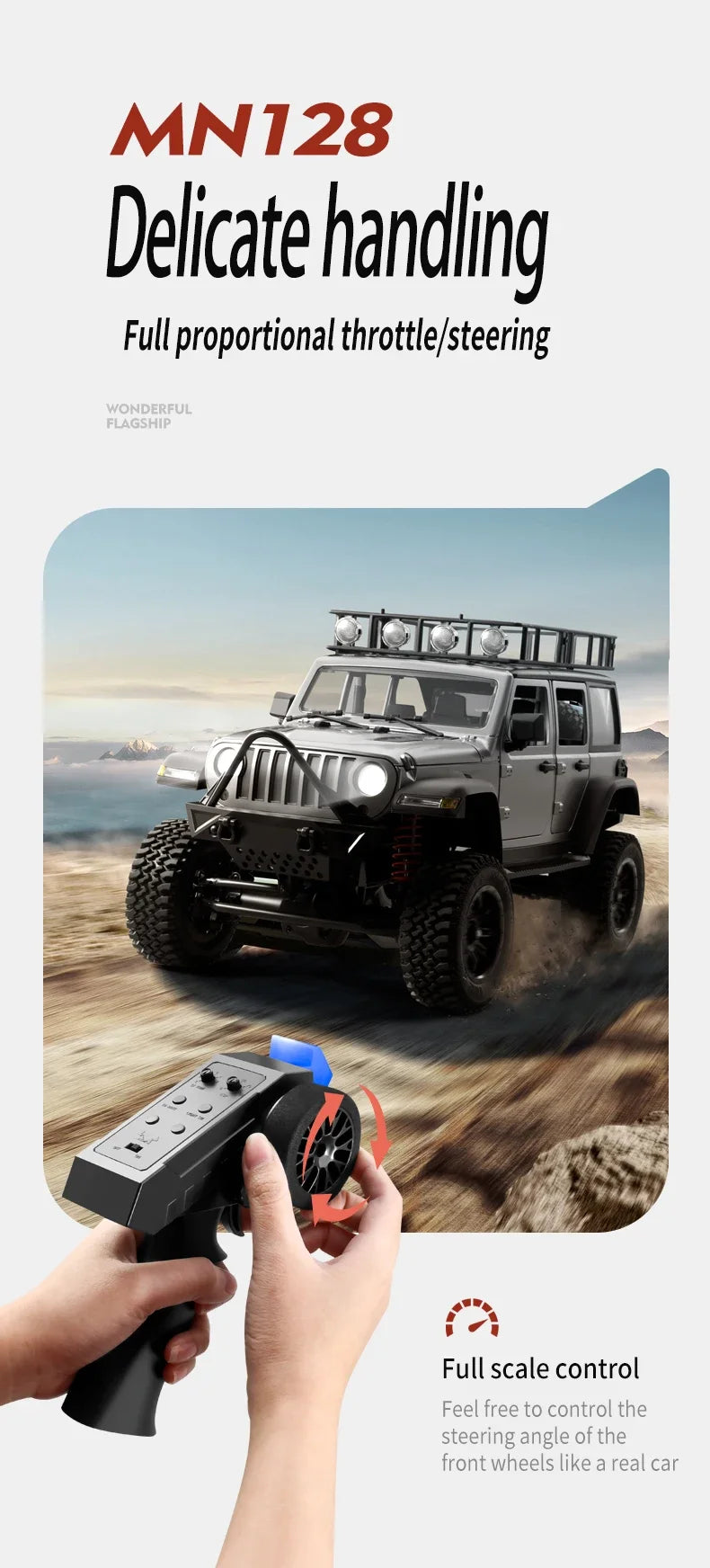 MN MODEL 1:12 Panda RC 4X4 Diving Wading Off-road Car Rock Crawler All Terrain Vehicle Buggy SUV Climbing Truck Toy for Adult