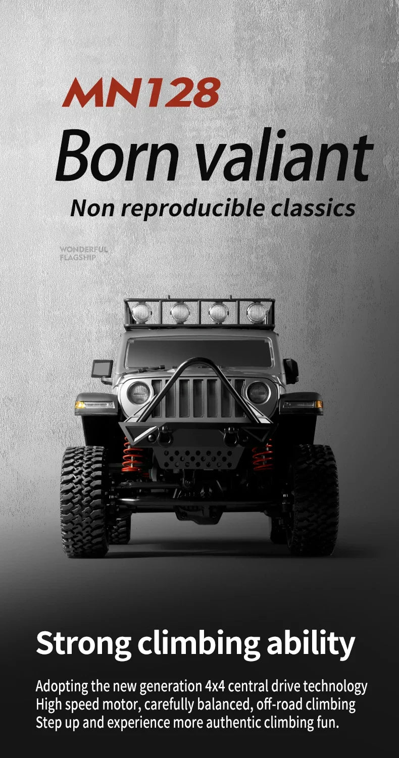 MN MODEL 1:12 Panda RC 4X4 Diving Wading Off-road Car Rock Crawler All Terrain Vehicle Buggy SUV Climbing Truck Toy for Adult