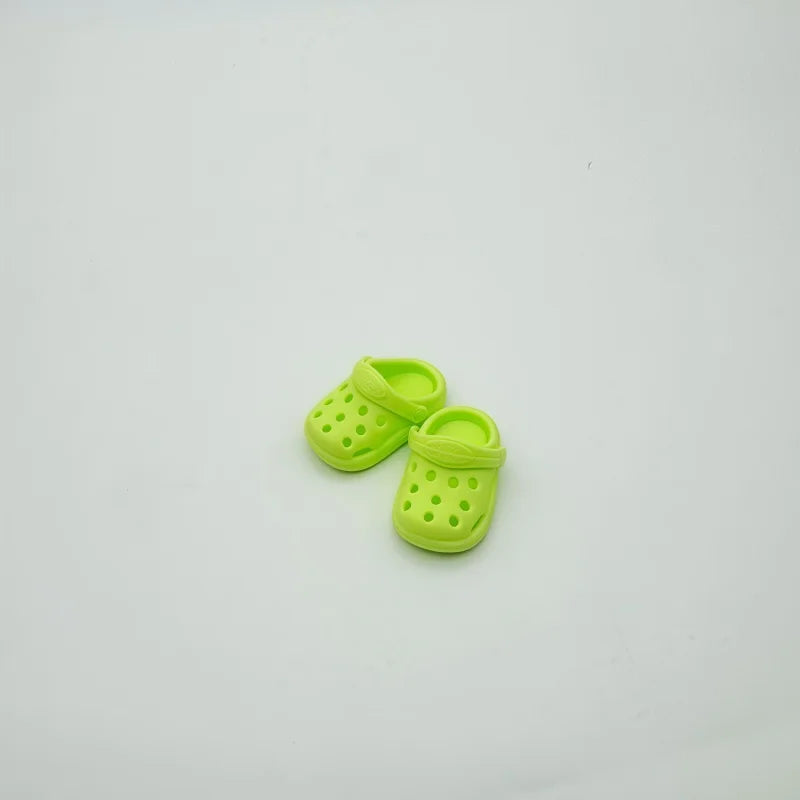 17cm Laubub Doll Fashion Hole Shoes Cute Mini Beach Slippers for Labubu V1 V2 V3 Dolls Change Accessories Toys Birthday Gift