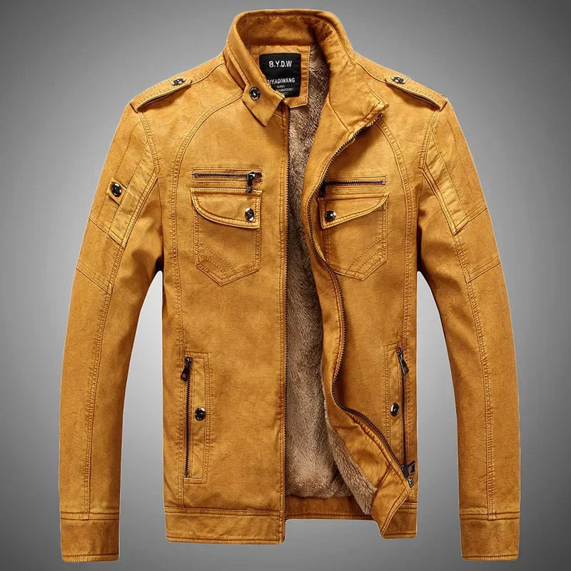 Plus Velvet Pu Leather Jacket Casual Blazer Jackets Men's Slim Fit Coats Jacket Streetwear Man Outerwear Leather Suit Vintage