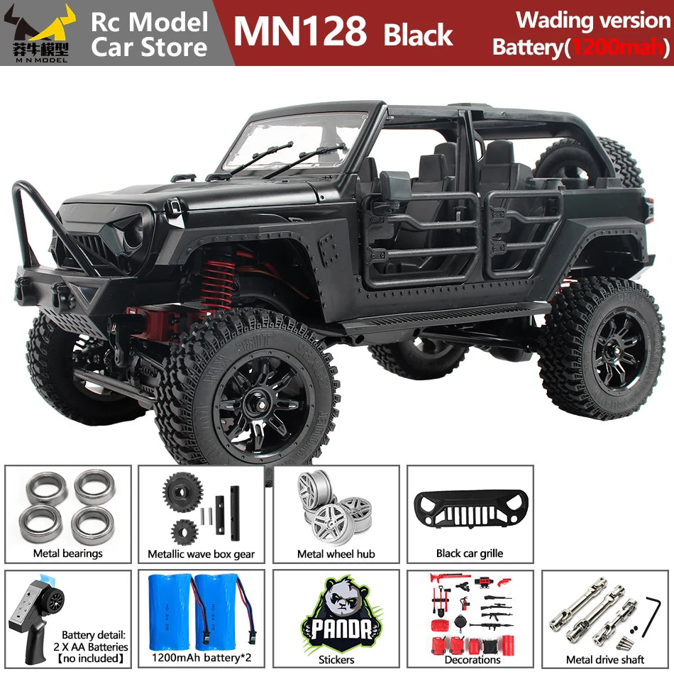 MN MODEL 1:12 Panda RC 4X4 Diving Wading Off-road Car Rock Crawler All Terrain Vehicle Buggy SUV Climbing Truck Toy for Adult