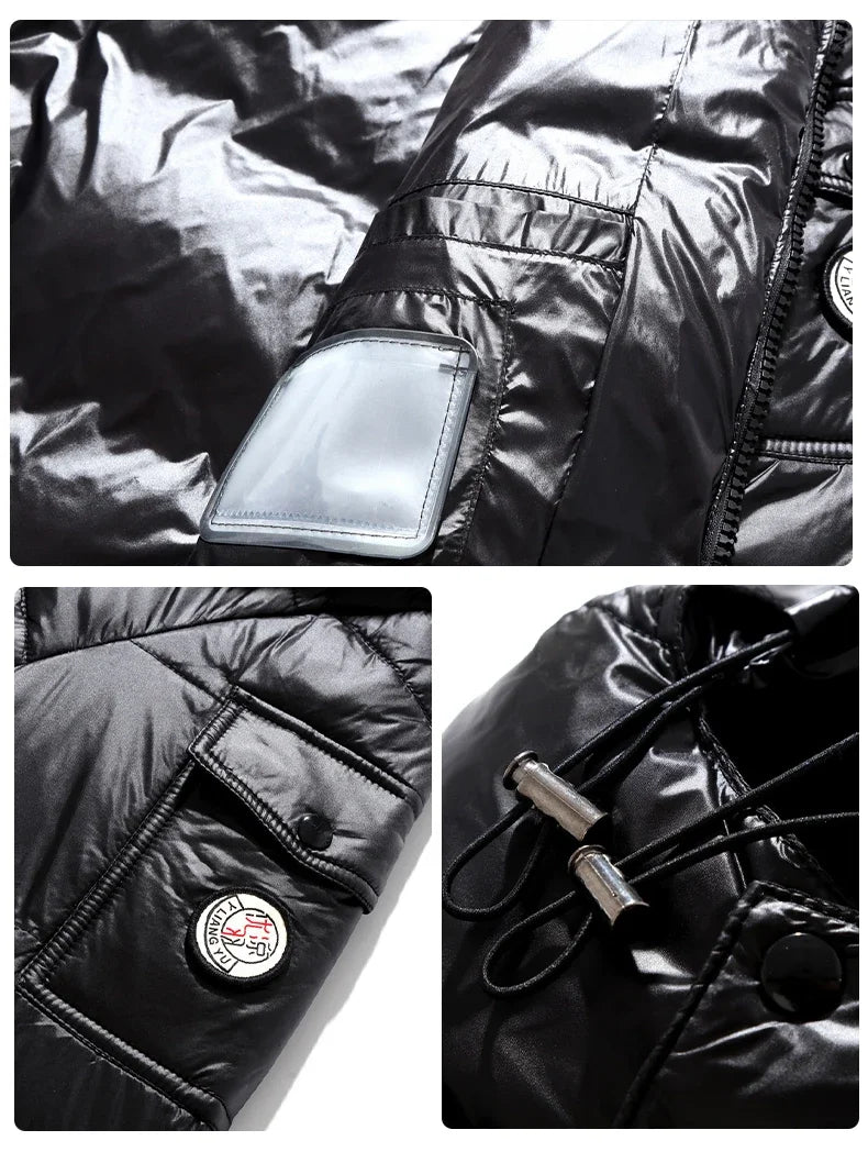 2024 New Men's Short Down Jacket Korean Style Trendy Winter Coat Fashionable Stylish Warm Puffer Jacket