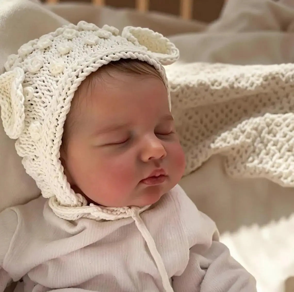 NPK 49CM Loulou Lifelike Newborn Baby Doll Realistic Reborn Asleep Full Body 3D Skin Visible Veins High Quality Handmade Collect