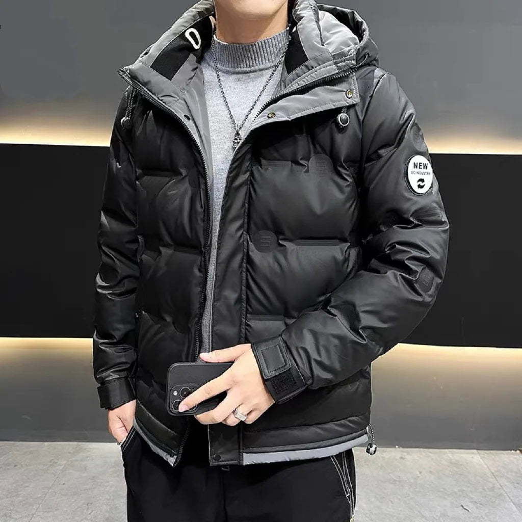 Men's Down Jacket Winter New Thickened Warm And Cold Proof Outwear Top Casual White Duck Down Hoodie Coats For Men