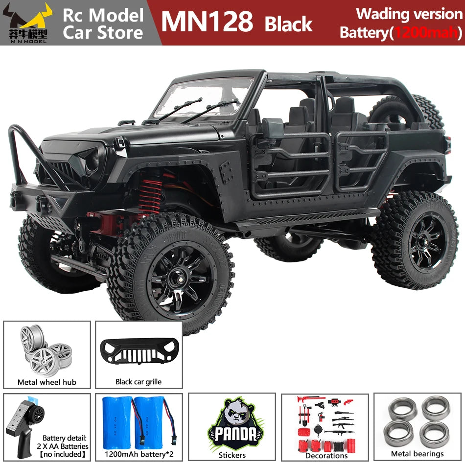 MN MODEL 1:12 Panda RC 4X4 Diving Wading Off-road Car Rock Crawler All Terrain Vehicle Buggy SUV Climbing Truck Toy for Adult