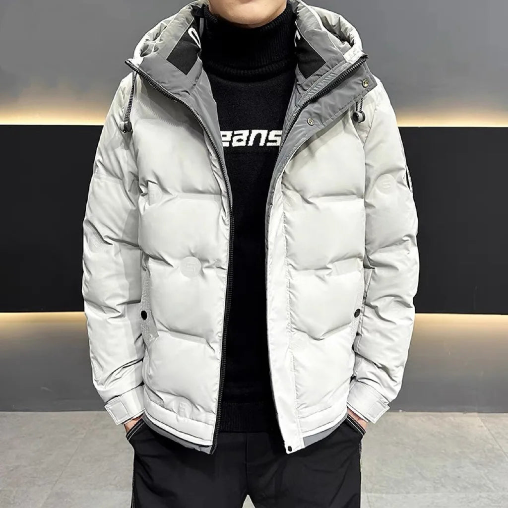 Men's Down Jacket Winter New Thickened Warm And Cold Proof Outwear Top Casual White Duck Down Hoodie Coats For Men