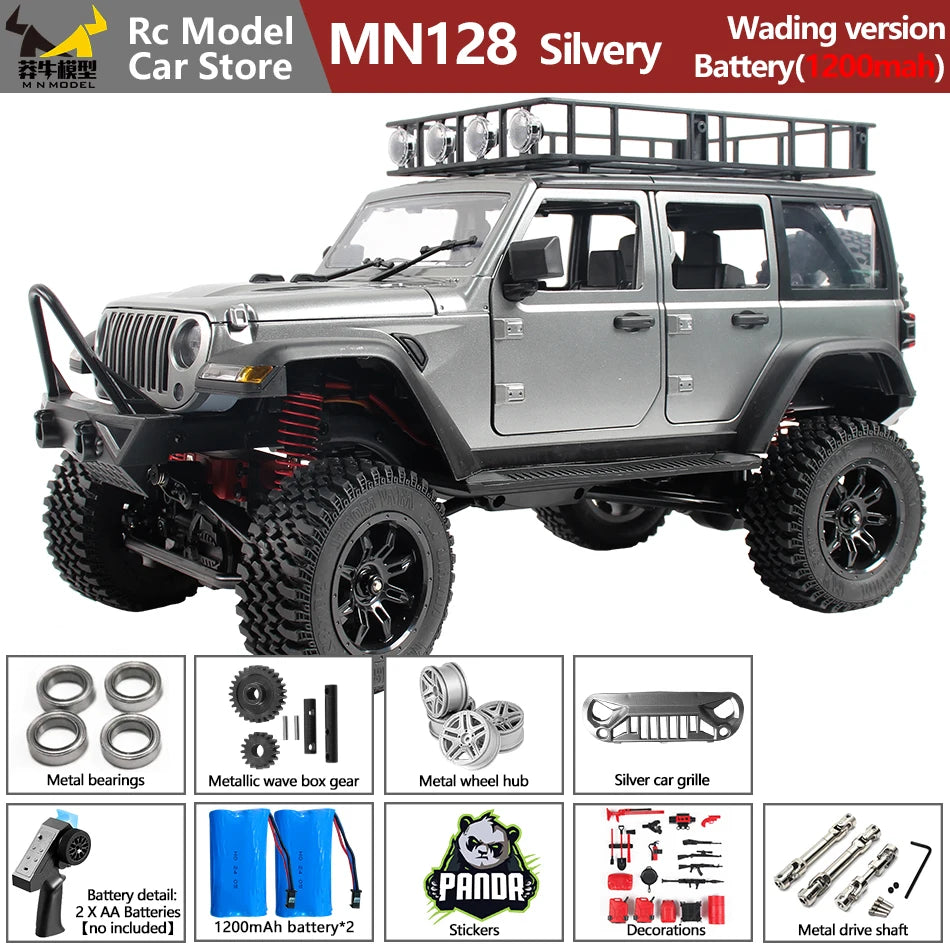MN MODEL 1:12 Panda RC 4X4 Diving Wading Off-road Car Rock Crawler All Terrain Vehicle Buggy SUV Climbing Truck Toy for Adult